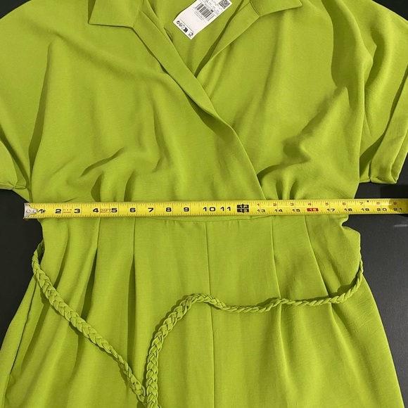 Mango NWT Jumpsuit Straight Leg Plus Size XXL Chartreuse - Picture 13 of 17